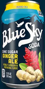 blue sky ginger ale soda