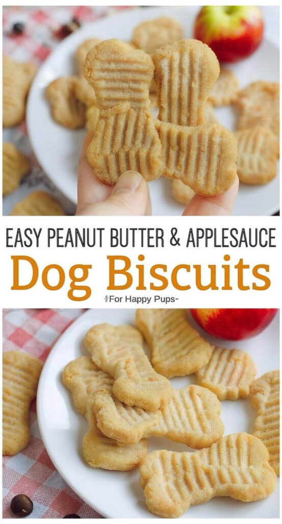 Homemade Peanut Butter and Applesauce Dog Biscuits Easy Peanut Butter & Applesauce Dog Biscuits for Happy Pups!